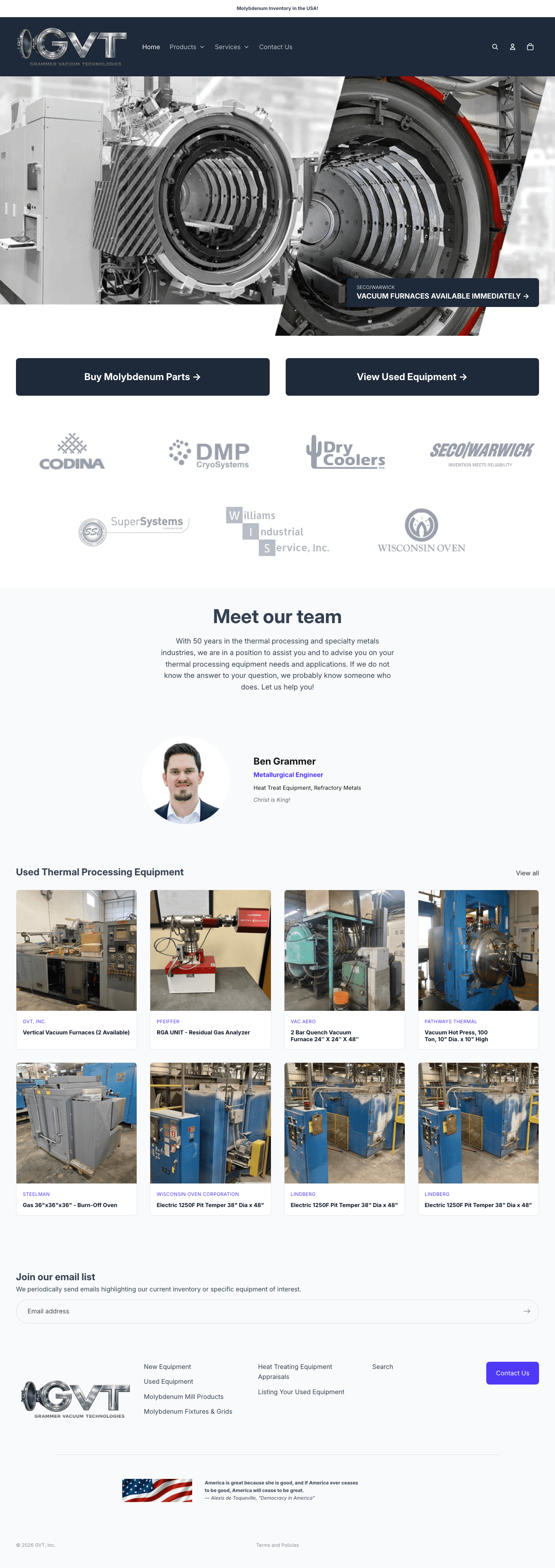GVT Shop Home page