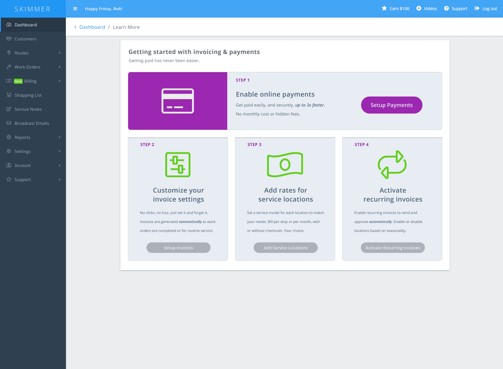 Skimmer Payments Onboarding